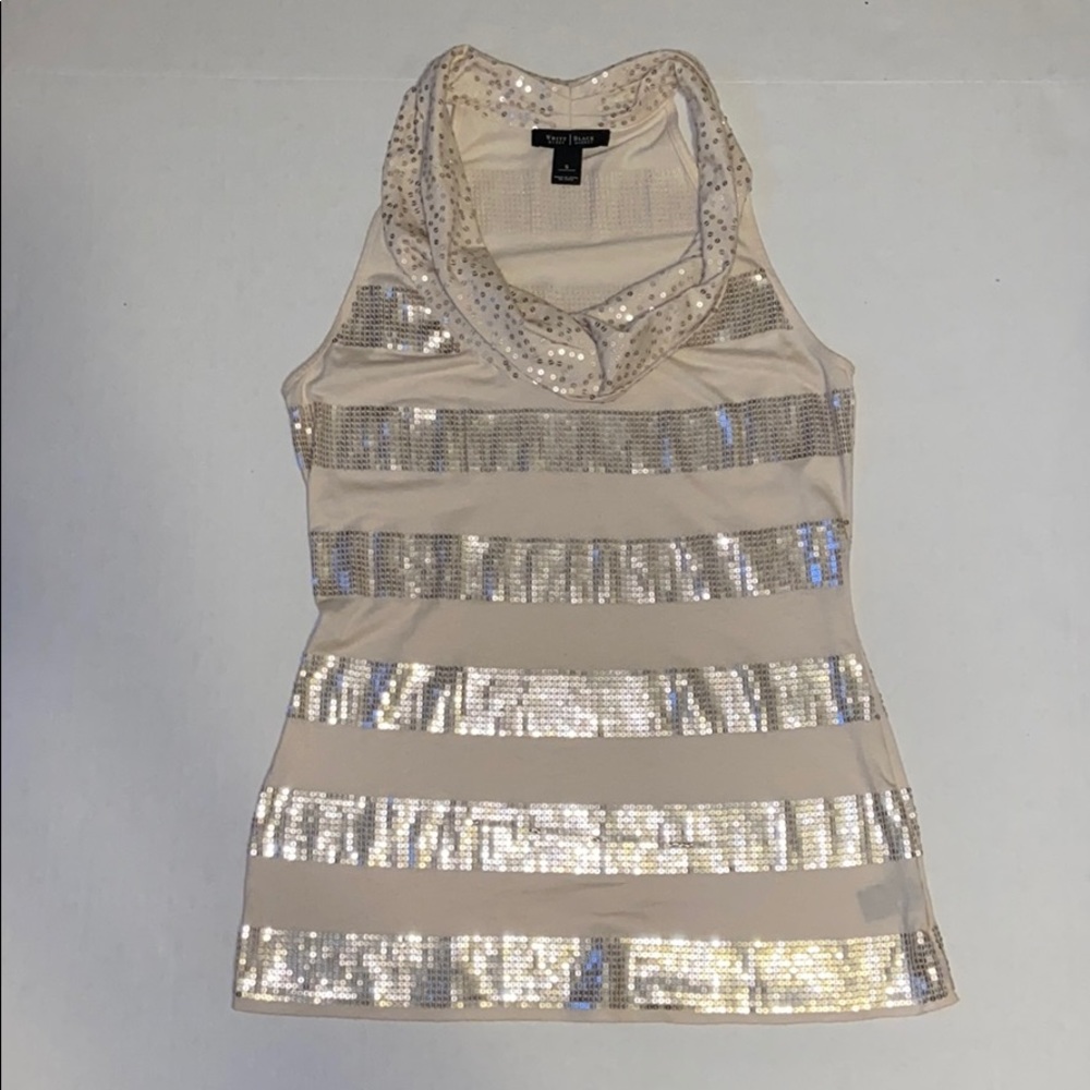 White House Black Market cream top. Size S